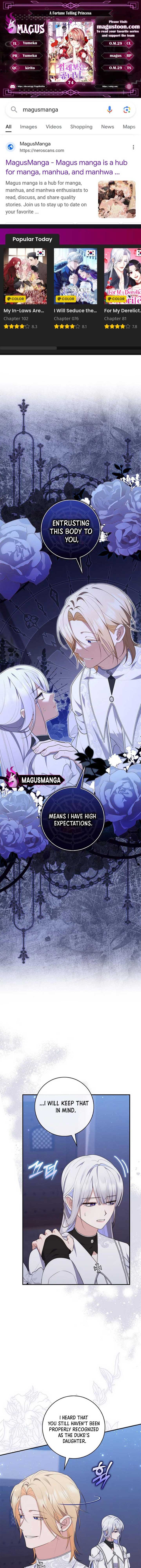 Read A Fortune Telling Princess Manga Online