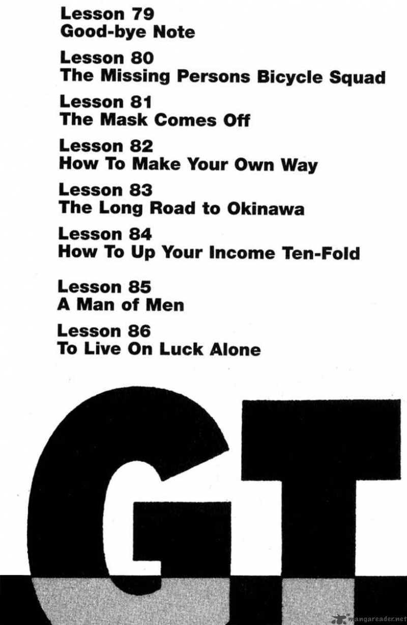 Read Great Teacher Onizuka Manga Online