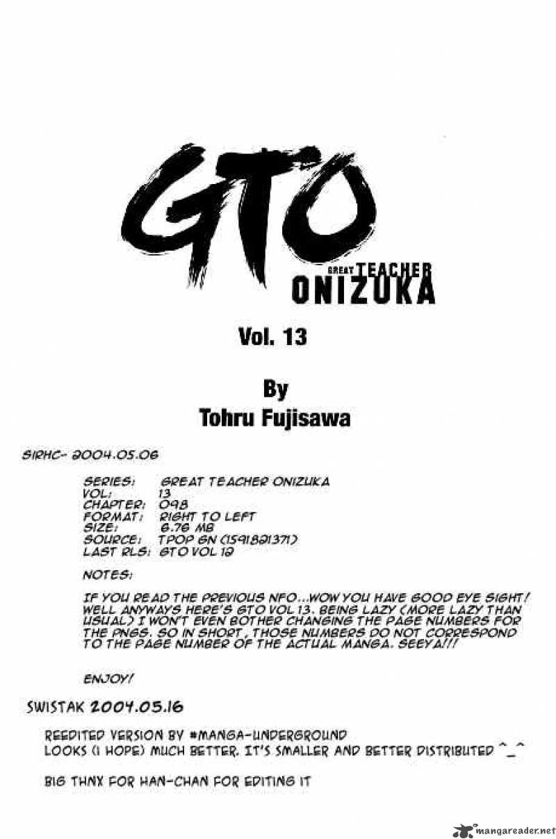 Read Great Teacher Onizuka Manga Online