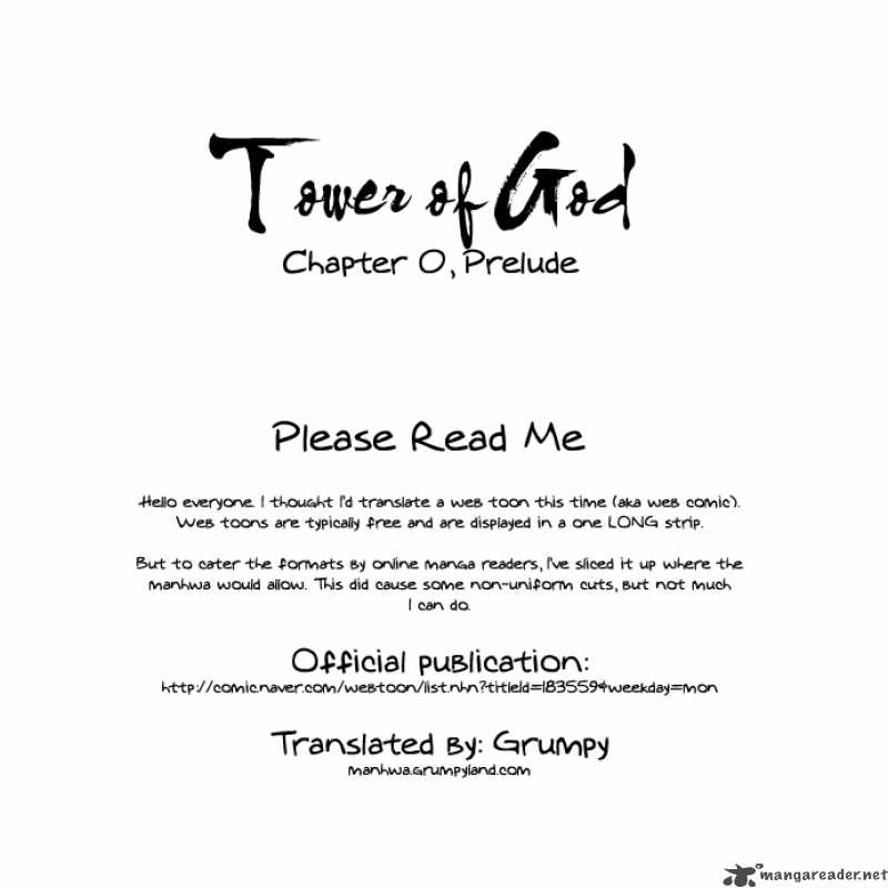 Read TOWER OF GOD Manga Online