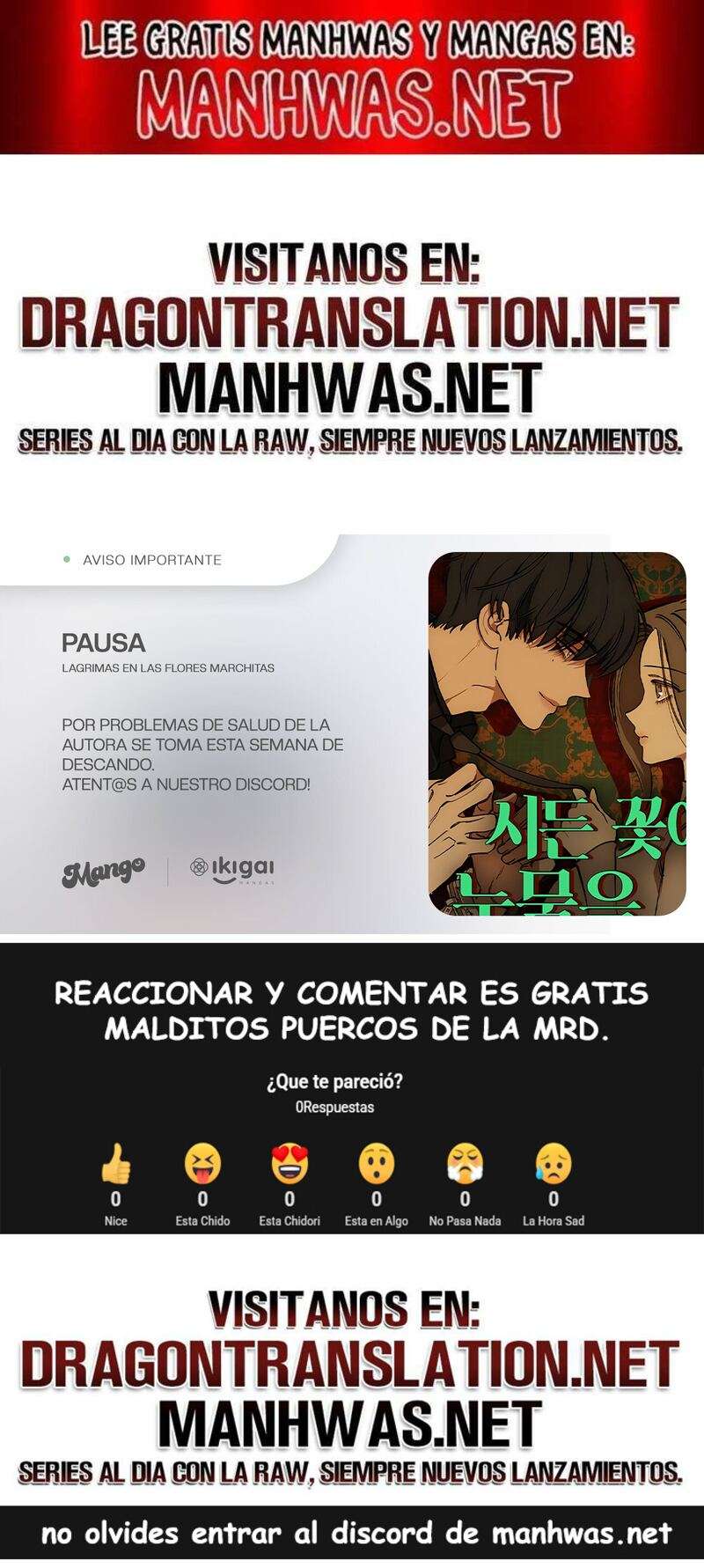 Read Lágrimas en una flor marchita Manga Online