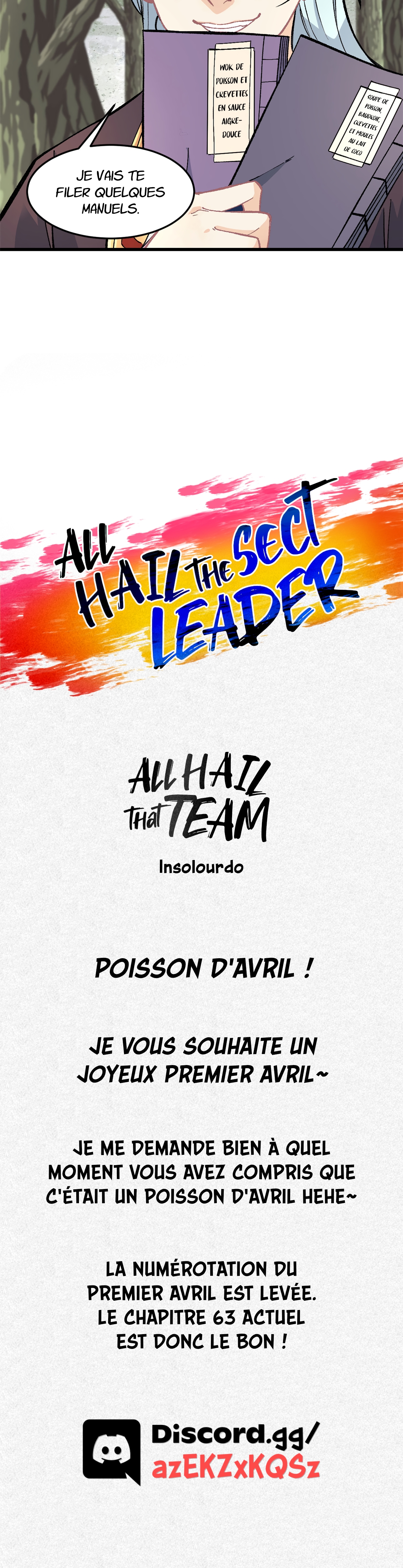 Read All Hail the Sect Leader FR Manga Online