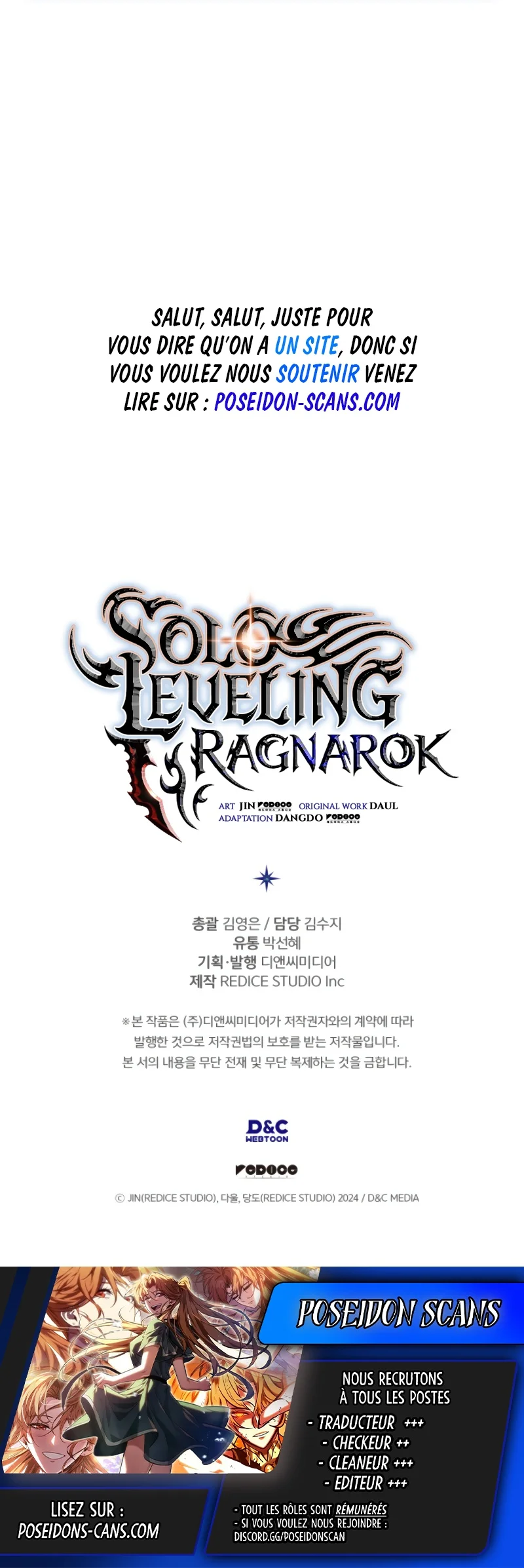 Read Solo leveling _ Ragnarok FR Manga Online