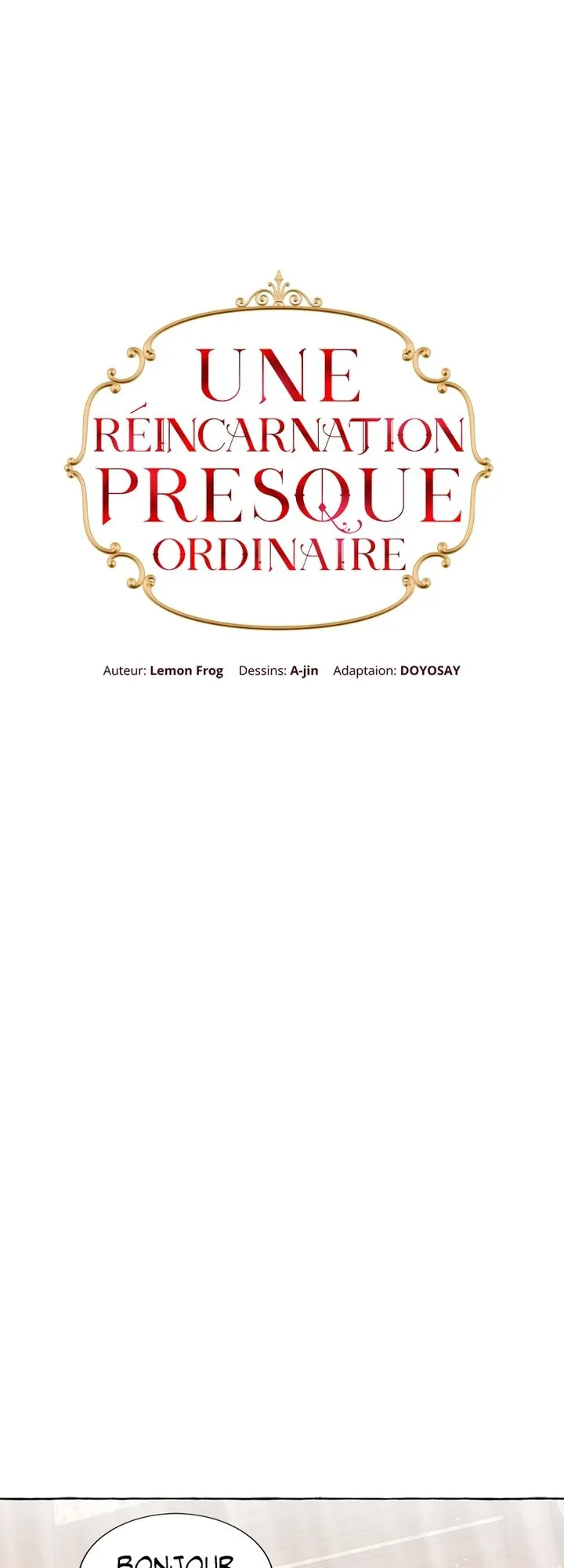 Read Une réincarnation presque ordinaire Manga Online