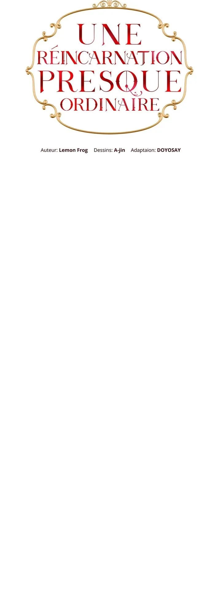 Read Une réincarnation presque ordinaire Manga Online